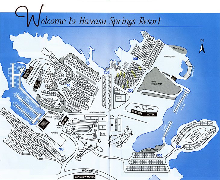 Havasu Springs Park Map - Havasu Springs RV Resort